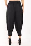 Shop_Linen Bloom_Black 100% Linen Bottom Pleated Balloon Pant _at_Aza_Fashions