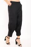 Shop_Linen Bloom_Black 100% Linen Bottom Pleated Balloon Pant _Online_at_Aza_Fashions