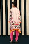 Shop_Swati Vijaivargie_Ivory Habutai Silk Svara Blossom Print Kurta With Dhoti Pant _at_Aza_Fashions