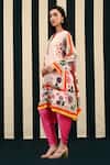 Buy_Swati Vijaivargie_Ivory Habutai Silk Svara Blossom Print Kurta With Dhoti Pant _Online_at_Aza_Fashions