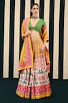 Buy_Swati Vijaivargie_Green Tarang Mughal Garden Print Embellished Lehenga Blouse Set _at_Aza_Fashions