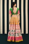Buy_Swati Vijaivargie_Green Tarang Mughal Garden Print Embellished Lehenga Blouse Set _Online_at_Aza_Fashions
