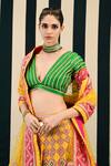 Shop_Swati Vijaivargie_Green Tarang Mughal Garden Print Embellished Lehenga Blouse Set _at_Aza_Fashions