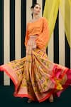 Shop_Swati Vijaivargie_Yellow Tarana Daffodil Bloom Print Embellished Lehenga With Crop Top _Online_at_Aza_Fashions