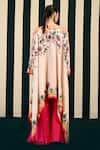 Shop_Swati Vijaivargie_Ivory Habutai Silk Embroidery Dianthus Bloom Tunic Kurta With Gharara _at_Aza_Fashions