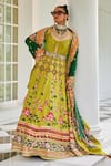 Buy_The Royaleum_Multi Color Crepe, Silk Sequins, Floral Bloom Pattern Anarkali With Dupatta _at_Aza_Fashions