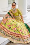 The Royaleum_Multi Color Crepe, Silk Sequins, Floral Bloom Pattern Anarkali With Dupatta _Online_at_Aza_Fashions