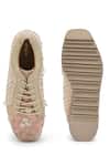 Shop_Anaar_Pink Mahal Embroidered Wedge Sneakers _at_Aza_Fashions