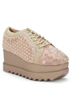 Anaar_Pink Mahal Embroidered Wedge Sneakers _Online_at_Aza_Fashions