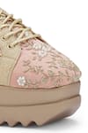 Shop_Anaar_Pink Mahal Embroidered Wedge Sneakers _Online_at_Aza_Fashions