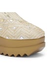 Shop_Anaar_Off White Art Deco Embroidered Wedge Sneakers _Online_at_Aza_Fashions