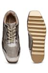 Shop_Anaar_Gold Metallic Mela Wedge Sneakers _at_Aza_Fashions