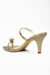Shop_Signature Sole_Gold Diamonds Metallic Strap Heels _at_Aza_Fashions