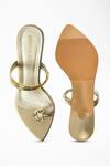 Signature Sole_Gold Diamonds Metallic Strap Heels _Online_at_Aza_Fashions