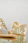 Buy_Signature Sole_Gold Embellished Mirror Wedges _Online_at_Aza_Fashions