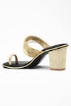 Buy_Signature Sole_Black Layered Chudi Strap Block Heels _Online_at_Aza_Fashions