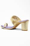 Buy_Signature Sole_Purple Layered Chudi Metallic Strap Block Heels _Online_at_Aza_Fashions