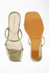 Signature Sole_Gold Metallic Thin Strap Wedges_Online_at_Aza_Fashions