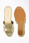Shop Signature Sole Gold Textured Cutout Platform Wedges at Aza Fashions Shop_Signature Sole_Gold Textured Cutout Platform Wedges_at_Aza_Fashions