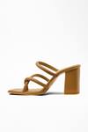 Buy_Signature Sole_Beige Plain Cross Strap Block Heels _Online_at_Aza_Fashions