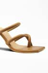 Shop_Signature Sole_Beige Plain Cross Strap Block Heels _Online_at_Aza_Fashions