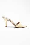 Shop_Signature Sole_Gold Mirror Finished Pointed Toe Heels _at_Aza_Fashions