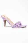 Buy Signature Sole Purple Embellished Stud Strap Pencil Heels at Aza Fashions Buy_Signature Sole_Purple Embellished Stud Strap Pencil Heels_at_Aza_Fashions