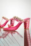 Buy_Signature Sole_Pink Embroidered Open Toe Block Heels _at_Aza_Fashions