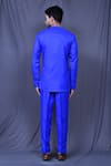 Shop_Arihant Rai Sinha_Blue Cotton Plain Shirt And Straight Pant Set _at_Aza_Fashions
