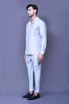 Arihant Rai Sinha_Grey Banglori Silk Plain Shirt And Pant Co-ord Set _at_Aza_Fashions