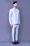 Buy_Arihant Rai Sinha_Grey Banglori Silk Plain Shirt And Pant Co-ord Set 