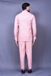 Shop_Arihant Rai Sinha_Pink Cotton Slub Embroidered Floral Shirt And Pant Set_at_Aza_Fashions