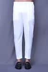 Arihant Rai Sinha_White Cotton Slub Plain Shirt And Straight Pant Co-ord Set _Online_at_Aza_Fashions