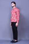 Shop_Arihant Rai Sinha_Red Cotton Printed Floral Shirt_Online_at_Aza_Fashions