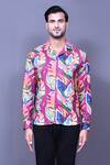 Buy_Arihant Rai Sinha_Purple Soft Cotton Printed Abstract Tropical Shirt _Online_at_Aza_Fashions