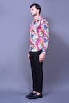 Shop_Arihant Rai Sinha_Purple Soft Cotton Printed Abstract Tropical Shirt _Online_at_Aza_Fashions