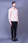 Arihant Rai Sinha_Pink Cotton Printed Abstract Tree Shirt_at_Aza_Fashions