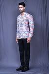Shop_Arihant Rai Sinha_White Cotton Embroidery Botanic Flower Print Shirt _Online_at_Aza_Fashions