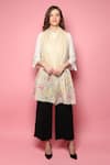 Buy_Modarta_White Floral Hand Embroidered Shawl _at_Aza_Fashions