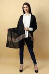 Buy_Modarta_Black Pure Pashmina Floral Hand Embroidered Shawl_at_Aza_Fashions