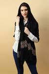 Buy_Modarta_Black Pure Pashmina Floral Hand Embroidered Shawl_Online_at_Aza_Fashions