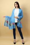 Buy_Modarta_Blue Hand Embroidered Pure Pashmina Shawl _at_Aza_Fashions