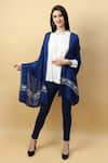 Buy_Modarta_Blue Pearl Hand Embroidered Shawl_at_Aza_Fashions
