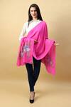 Shop_Modarta_Fuchsia Lotus Garden Embroidered Pashmina Shawl_Online_at_Aza_Fashions