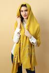 Buy_Modarta_Yellow Pashmina Floral Basket Embroidered Shawl _Online_at_Aza_Fashions