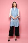 Shop_Modarta_Blue Swarovski Crystal Embellished Stole _Online_at_Aza_Fashions