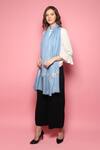 Modarta_Blue Swarovski Crystal Embellished Stole _at_Aza_Fashions