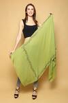 Modarta_Green Swarovski Embellished Pashmina Stole _Online_at_Aza_Fashions