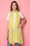 Buy_Modarta_Yellow Abstract Embroidered Pashmina Stole _at_Aza_Fashions