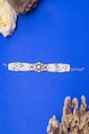 Buy_Zevar By Geeta_Gold Plated Stones Kundan Embellished Bracelet _at_Aza_Fashions